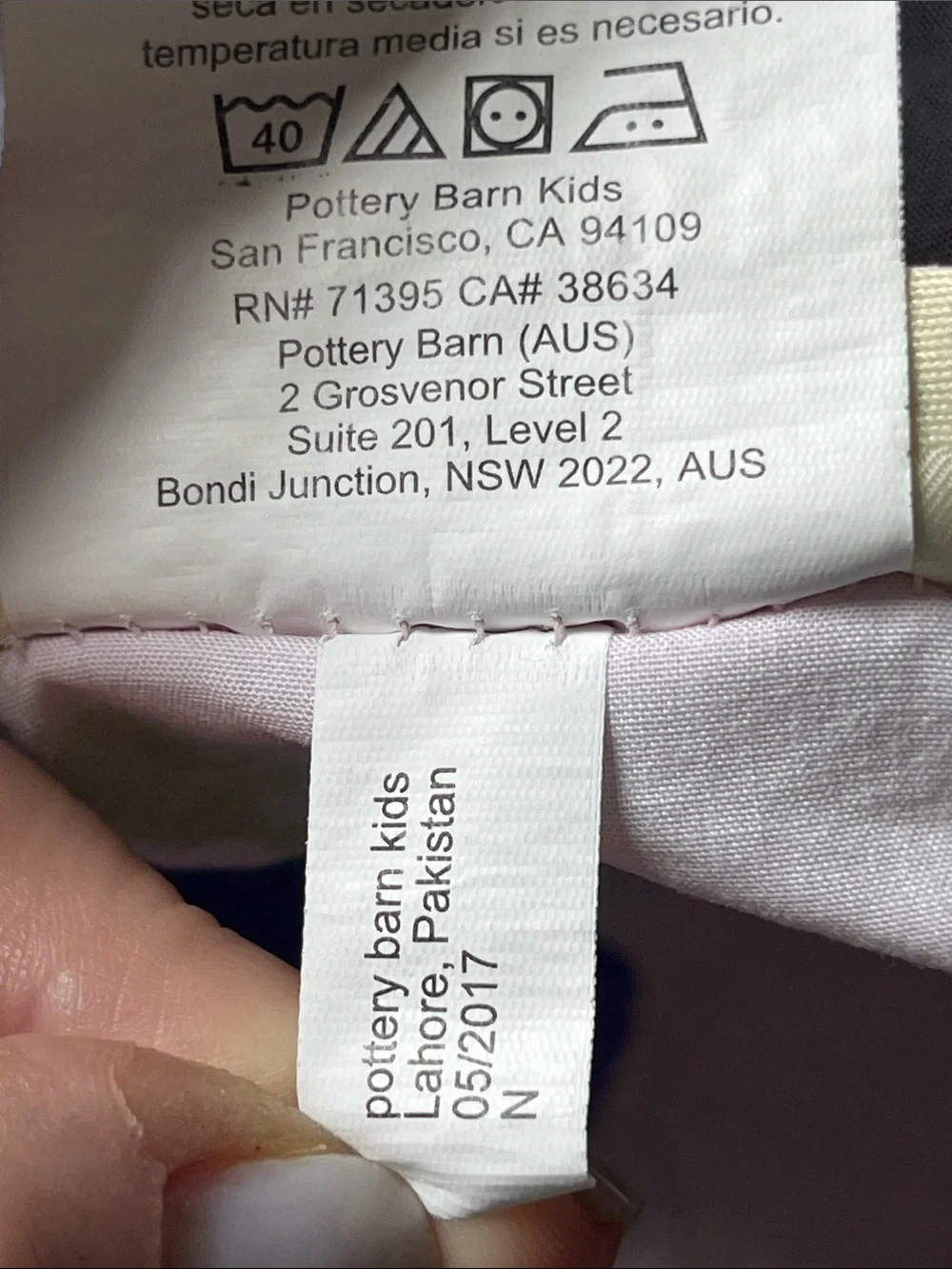 Pottery Barn Kids Floral Print Pink crib sheet